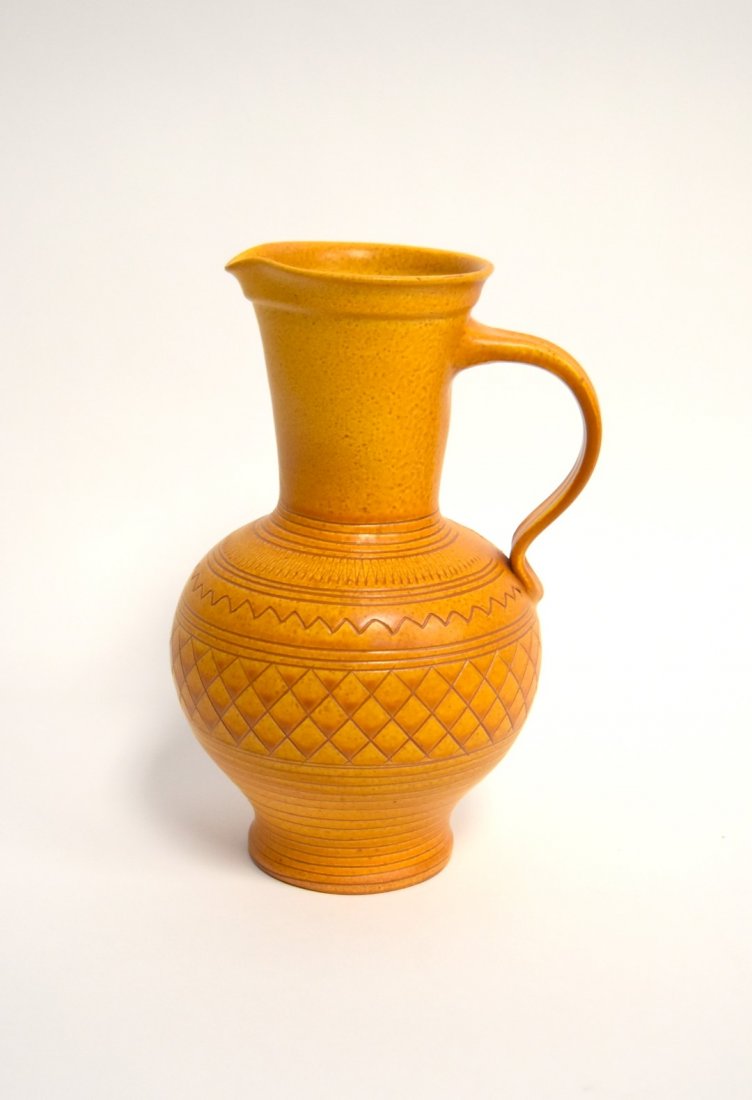 Wilhelm Kagel; Mid Century Pottery Pitcher Signed (1 of 5)
