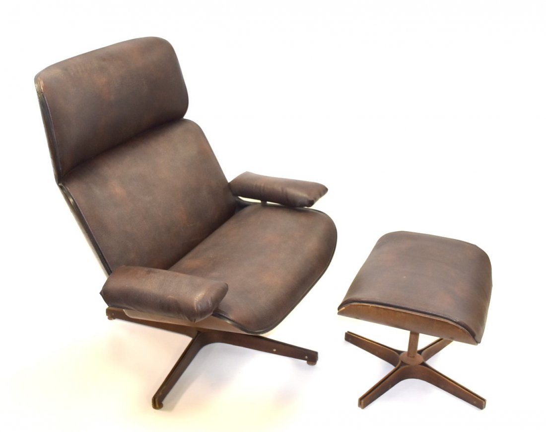 Plycraft Mid Century Lounge Chair and Ottoman (1 of 8)