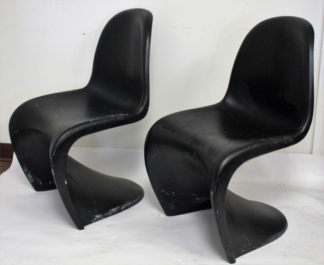Two [2] Verner Panton S Chairs Molded Plastic (1 of 4)