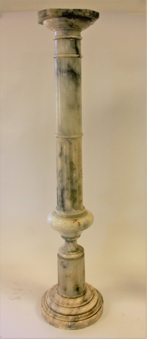 Victorian White Marble Pedestal (1 of 3)