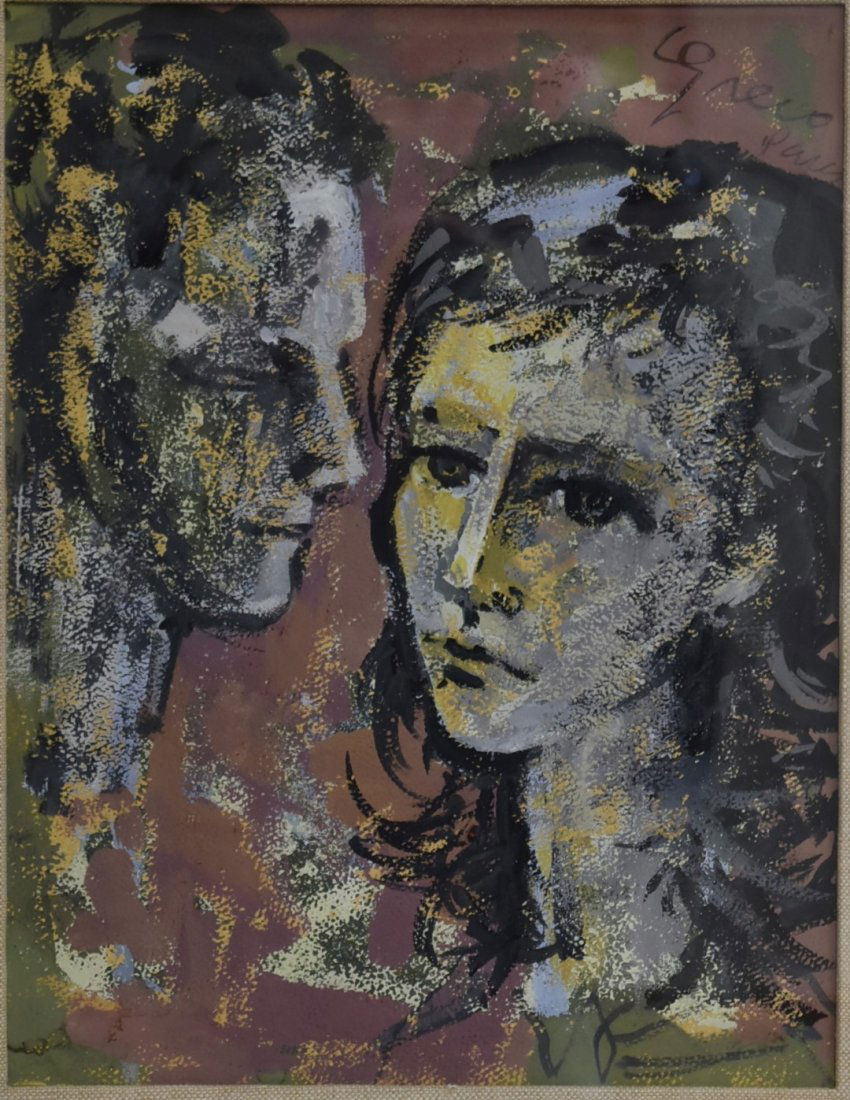 Greco; 20thC. French Gouache Signed (1 of 5)