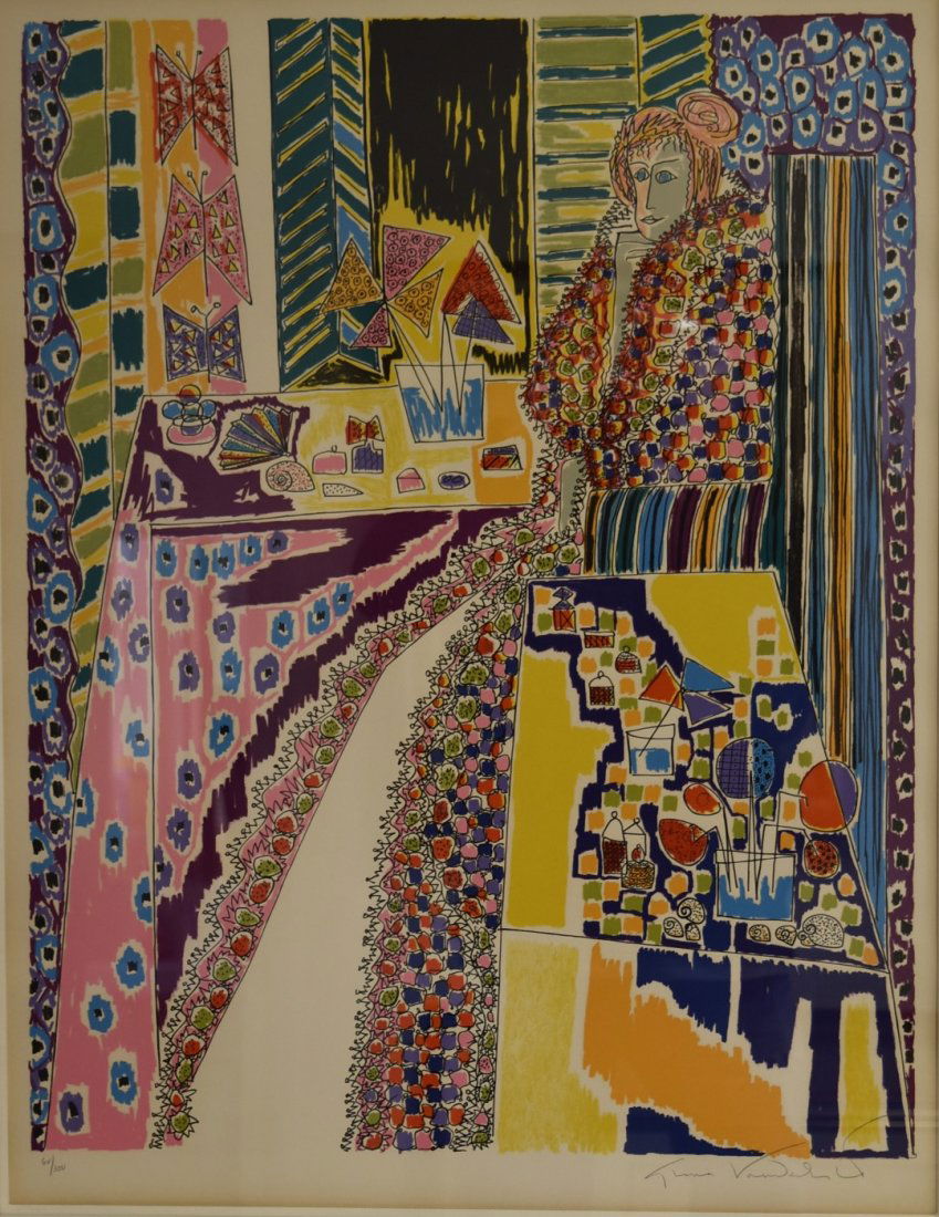 Gloria Vanderbilt; Original Color Lithograph Signed (1 of 6)