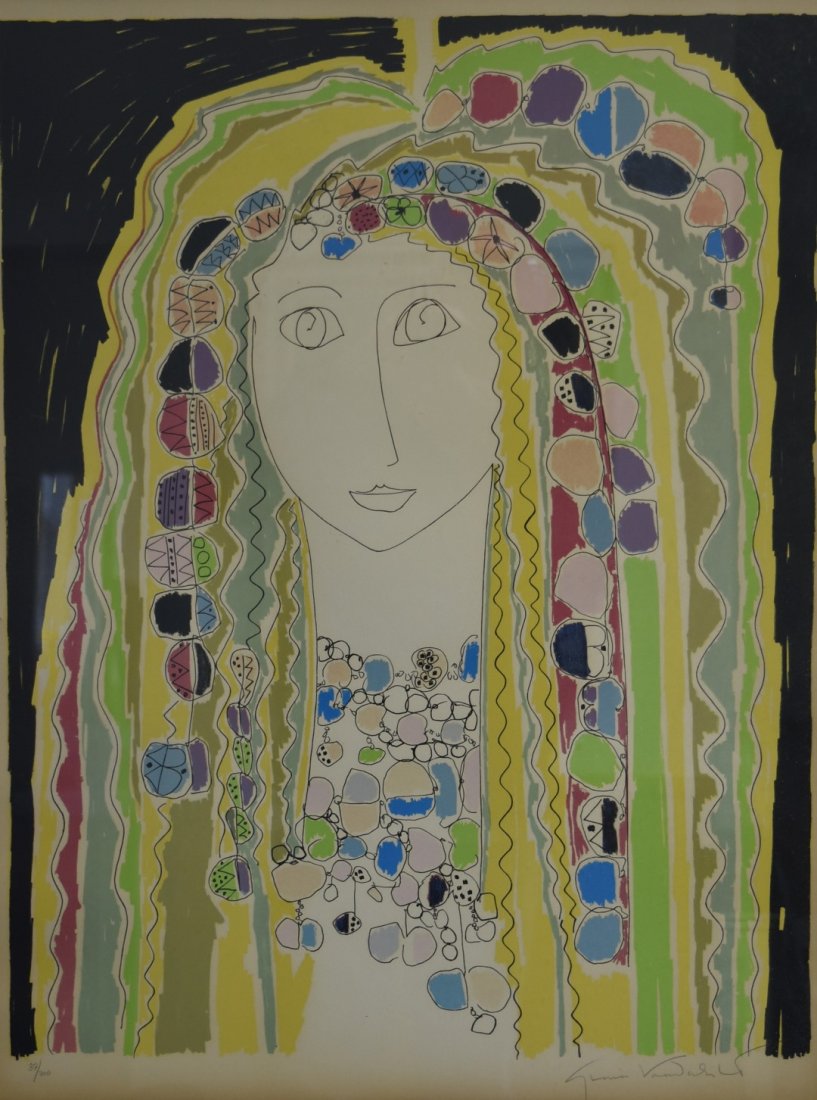 Gloria Vanderbilt; Original Color Lithograph Signed (1 of 4)