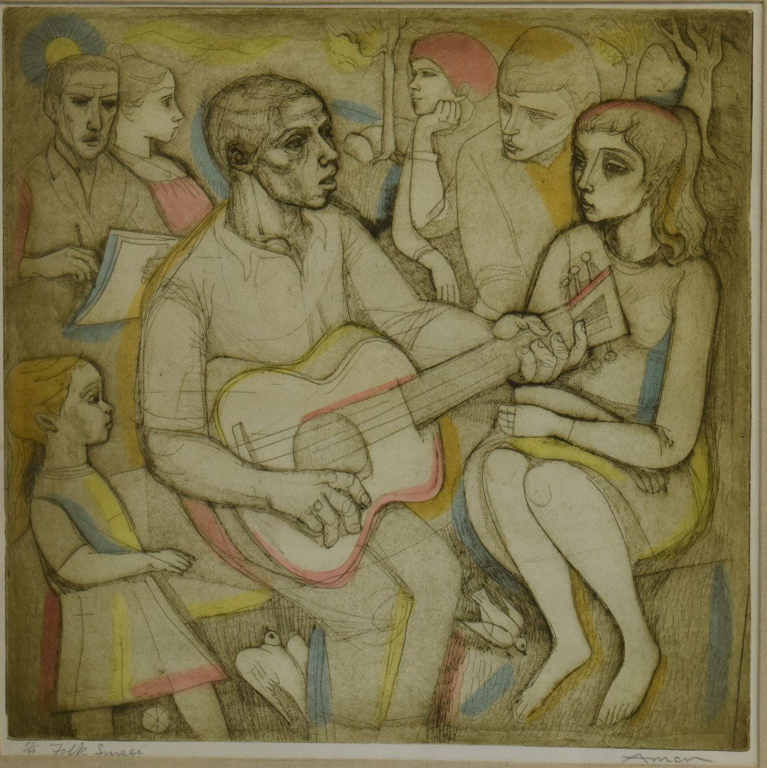 Irving Amen; 20thC. American Aquatint Signed (1 of 6)