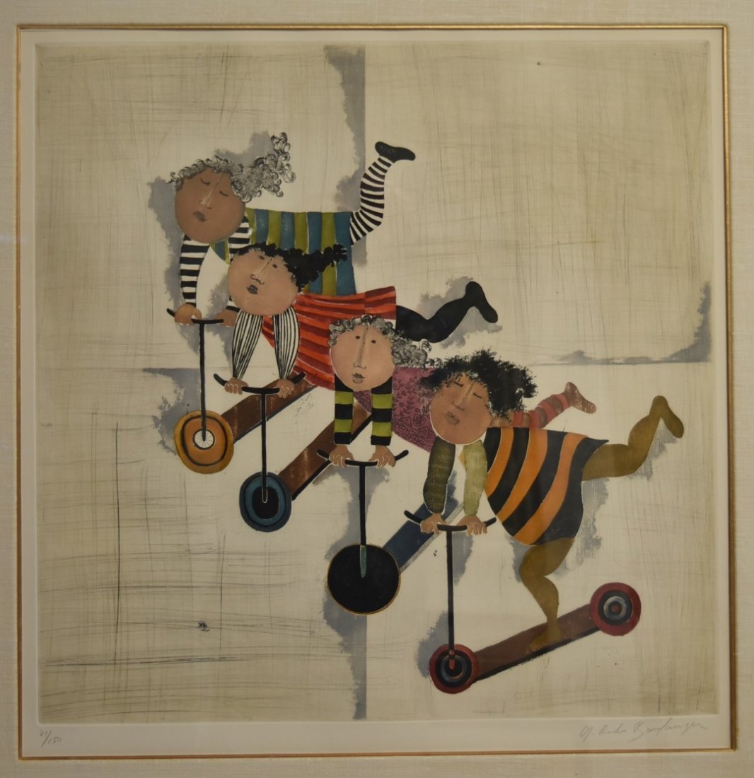 Graciela Rodo Boulanger; 20thC. Bolivian Etching Signed (1 of 6)