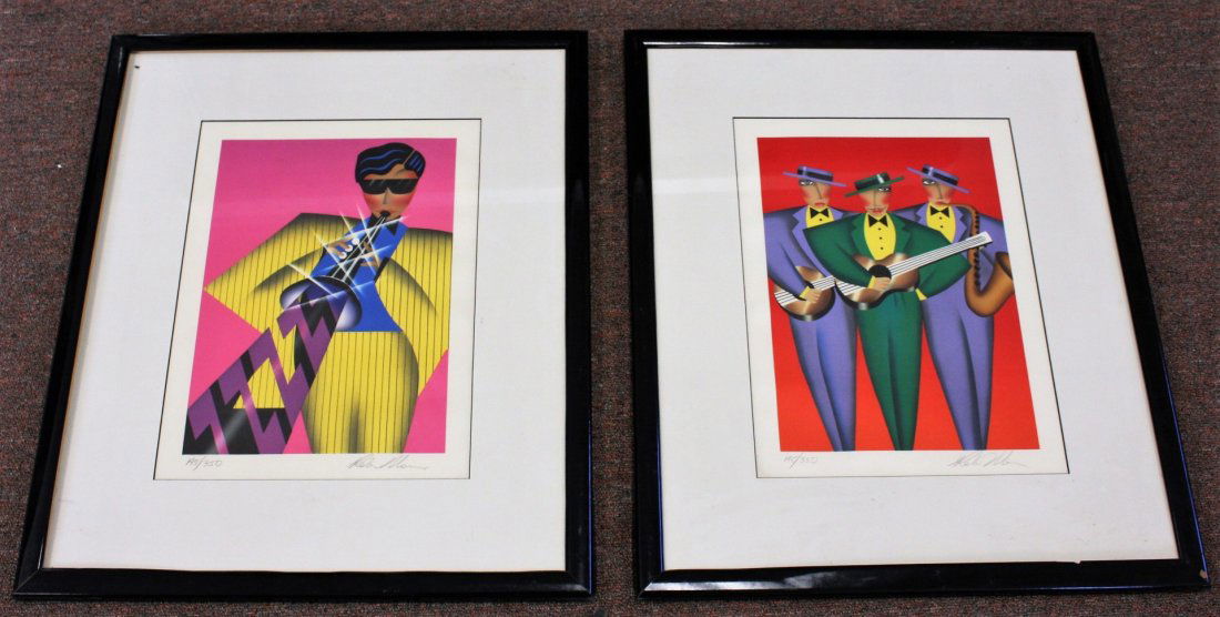 Robin Morris; Pair of Color Lithographs Signed (1 of 8)