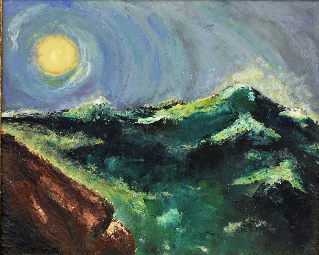 E. Dwyer; 20thC. American Moderist Oil Signed (1 of 4)