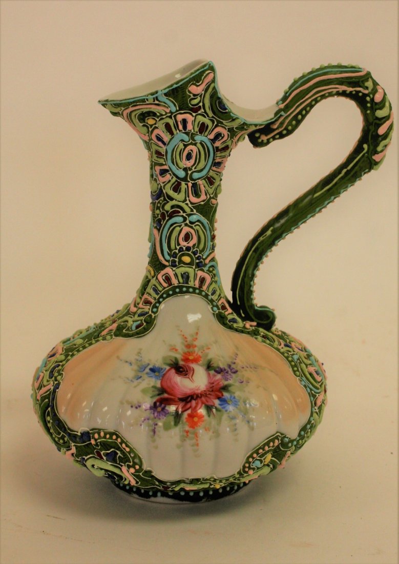 Nippon Moriage Porcelain Ewer (1 of 5)