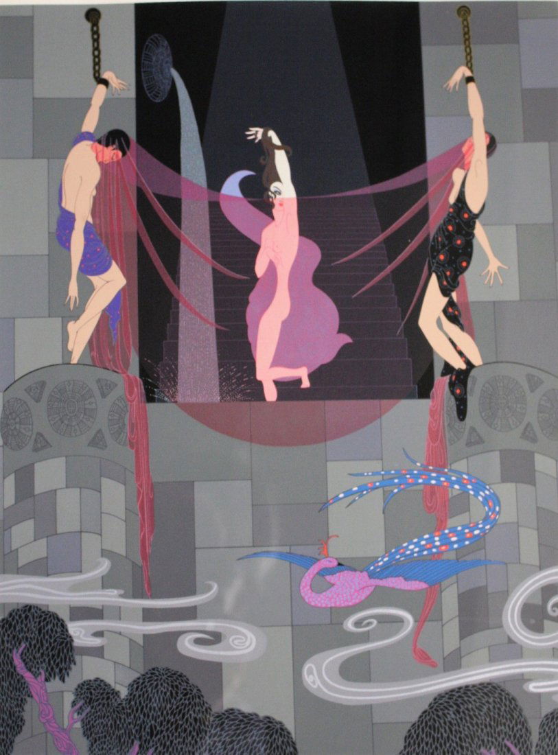 Erte(Romain de Tirtoff); Art Deco Lithograph Signed (1 of 6)