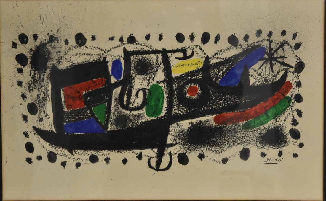 Joan Miro; Framed Color Lithograph (1 of 6)