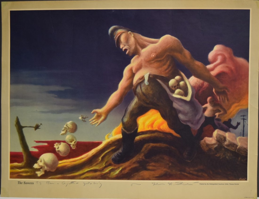 Thomas Hart Benton; Color Lithograph Signed (1 of 6)