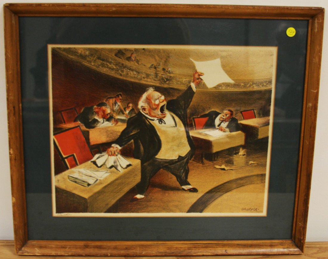 William Gropper; Colored Lithograph Signed (1 of 4)