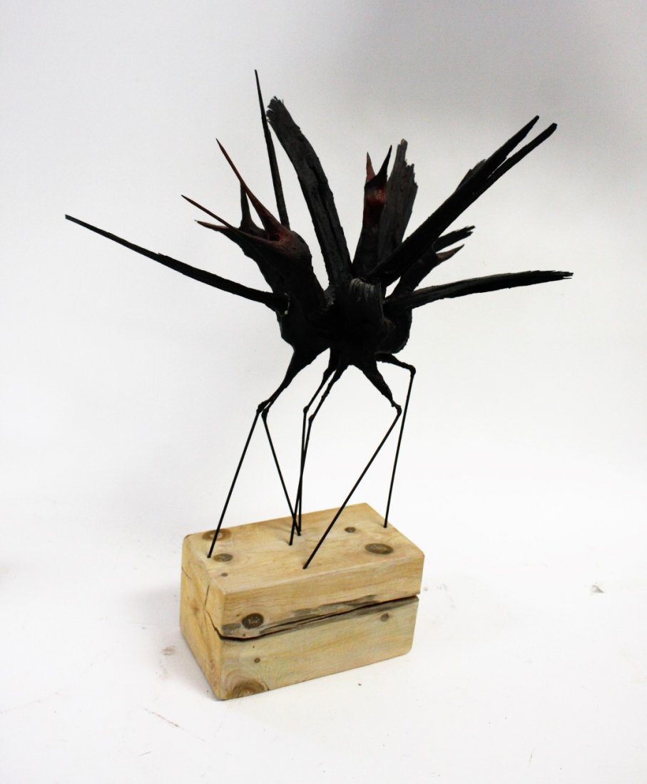 J.R. Pyne; 20thC. Painted Sculpture Signed (1 of 5)