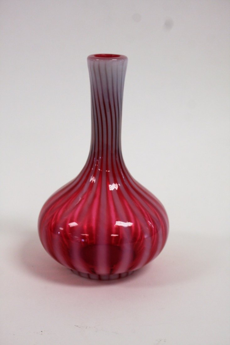 Victorian Cranberry Glass Barber's Bottle (1 of 4)