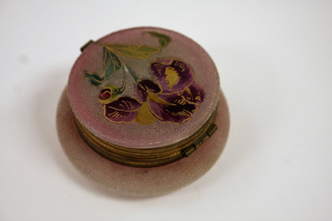 Victorian Decorated Glass Dresser Jar (1 of 5)