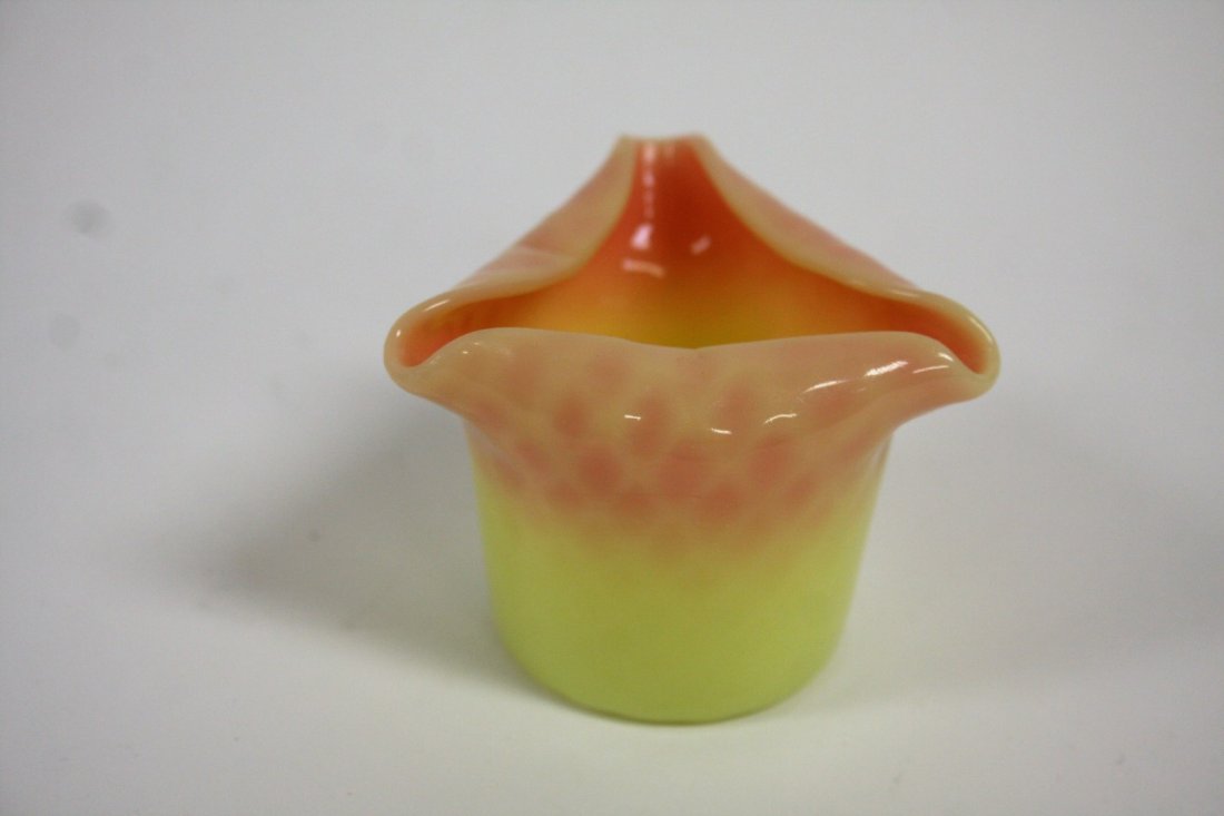 Mt. Washington Tri Cornered Burmese Glass Toothpick (1 of 4)