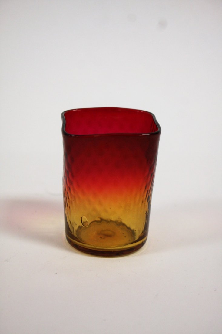 Mt. Washington Square Top Amberina Glass Toothpick (1 of 4)