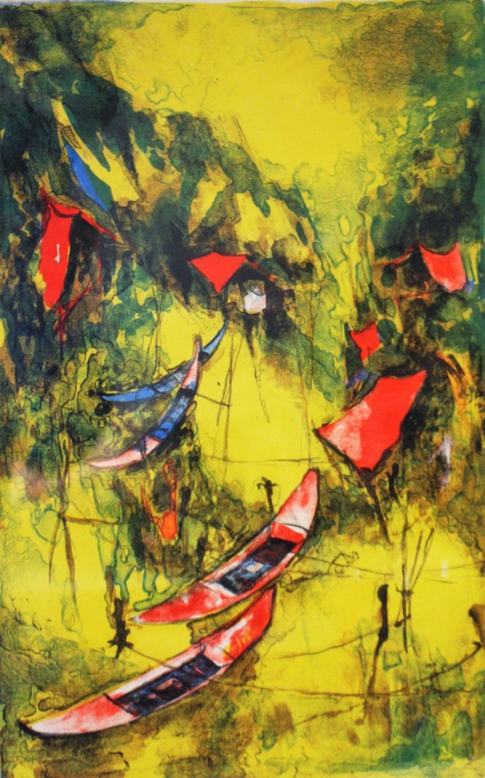 Lebadang; 20thC. Lithogrpah Signed (1 of 5)