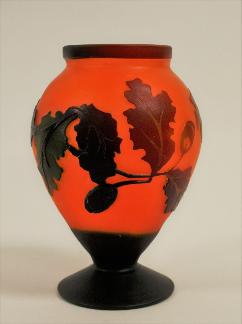 20thC. Cameo Glass Vase (1 of 3)