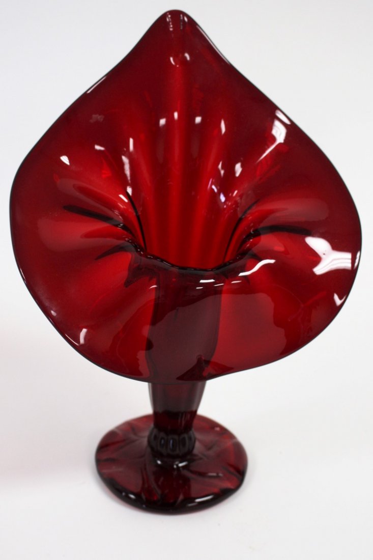 20thC. Studio Art Glass Jack in the Pulpit Vase (1 of 5)