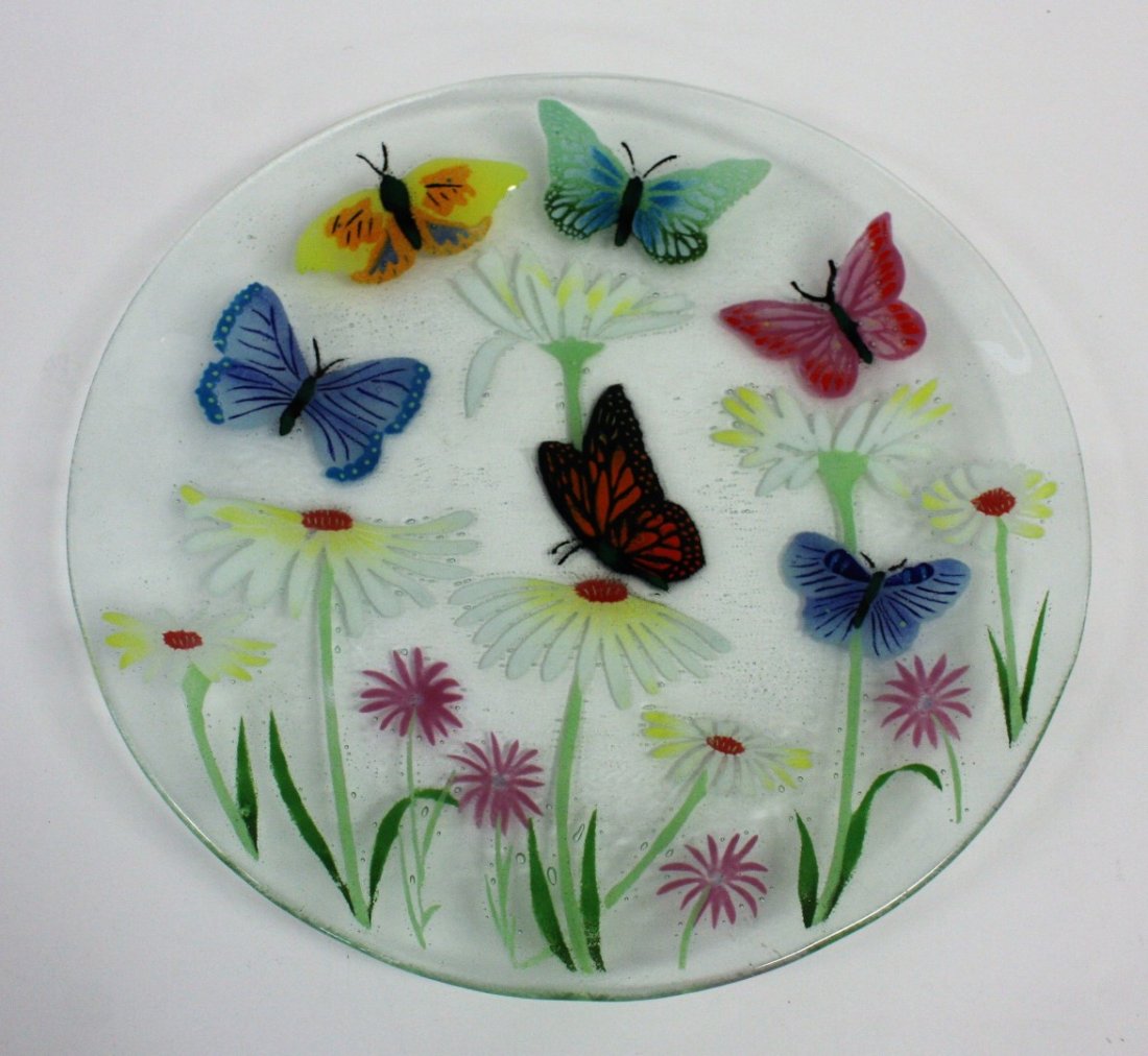 William McGraph Fusion Glass Plate Signed (1 of 6)