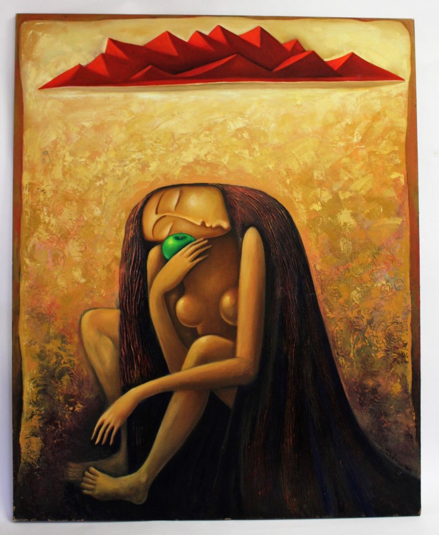 J. Bolorturshin; 20thC. Modernist Oil Painting Signed (1 of 5)