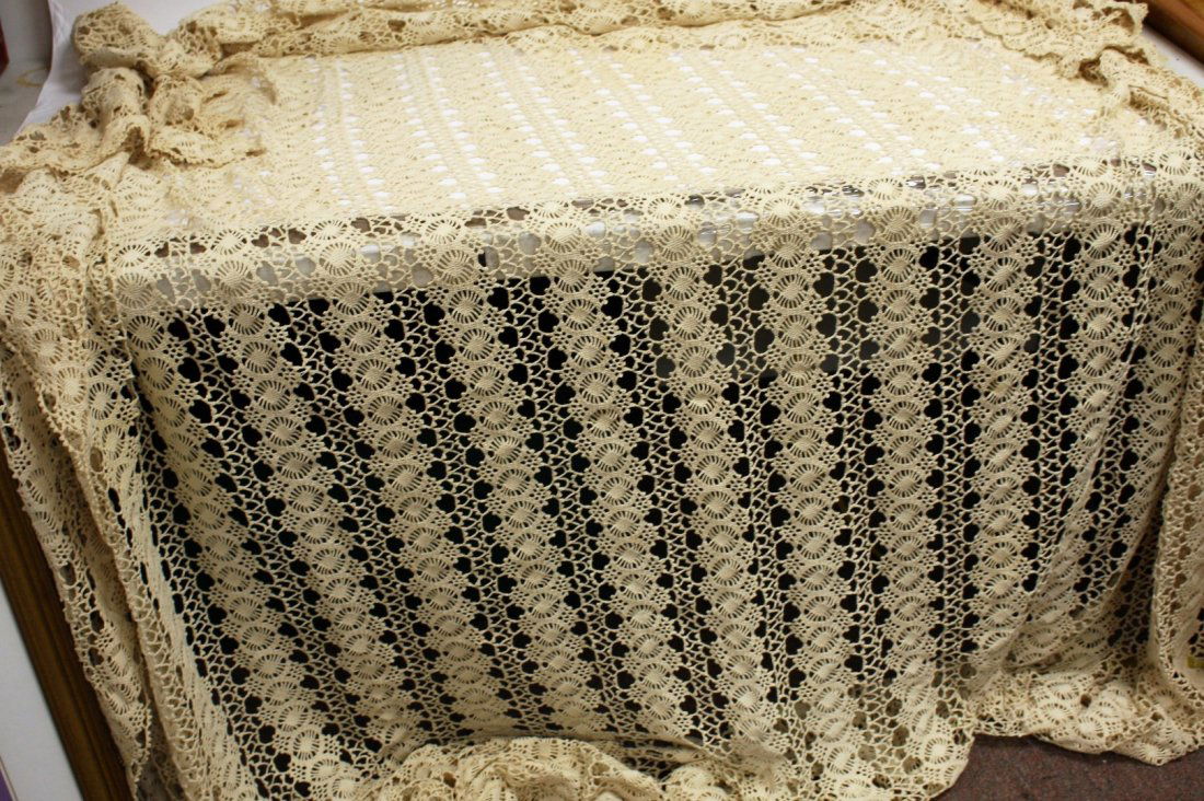 Vintage Crocheted Bedspread (1 of 2)