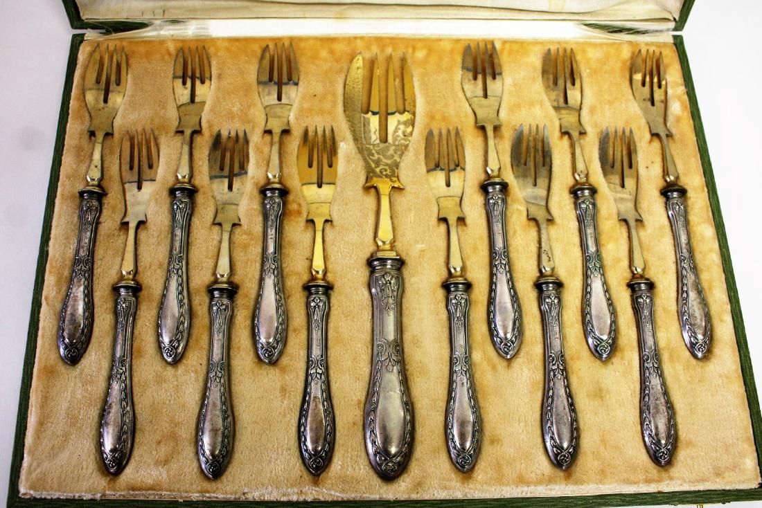 Ornate 13 Piece Ornate Silver Fish Set (1 of 5)