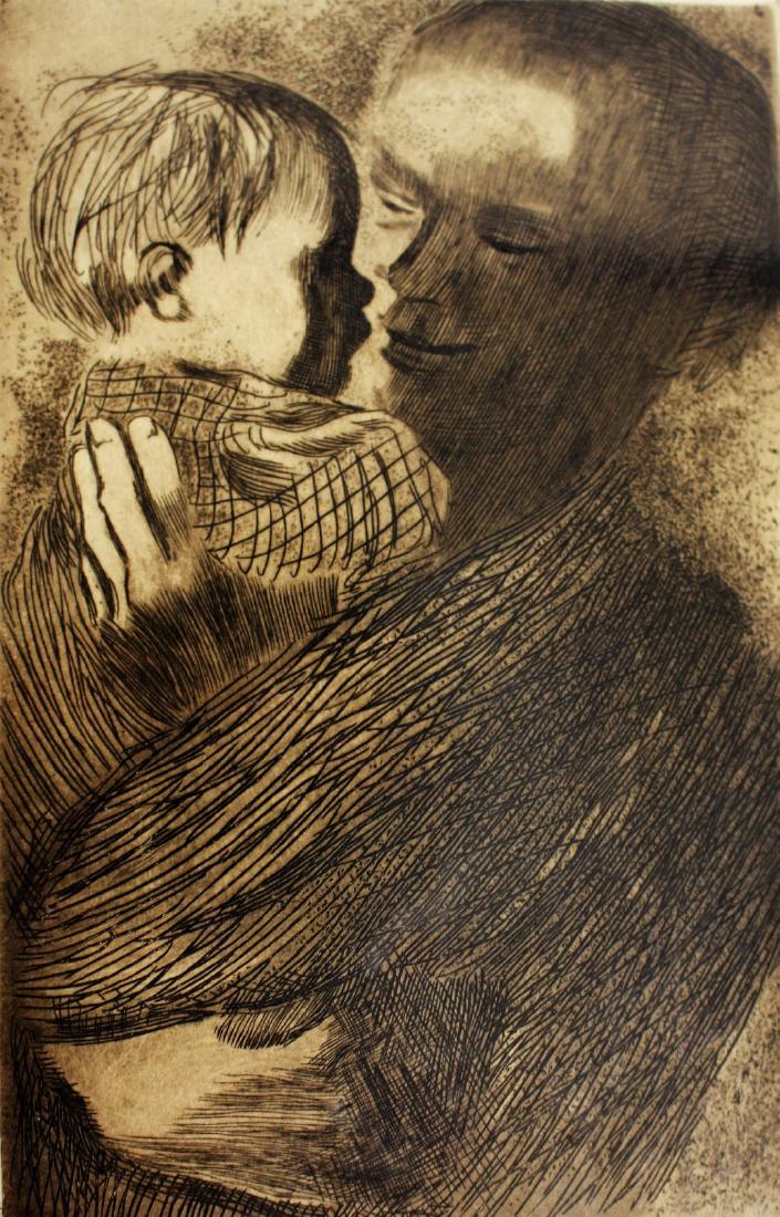 Kathe Kollwitz; Drypoint Etching (1 of 6)