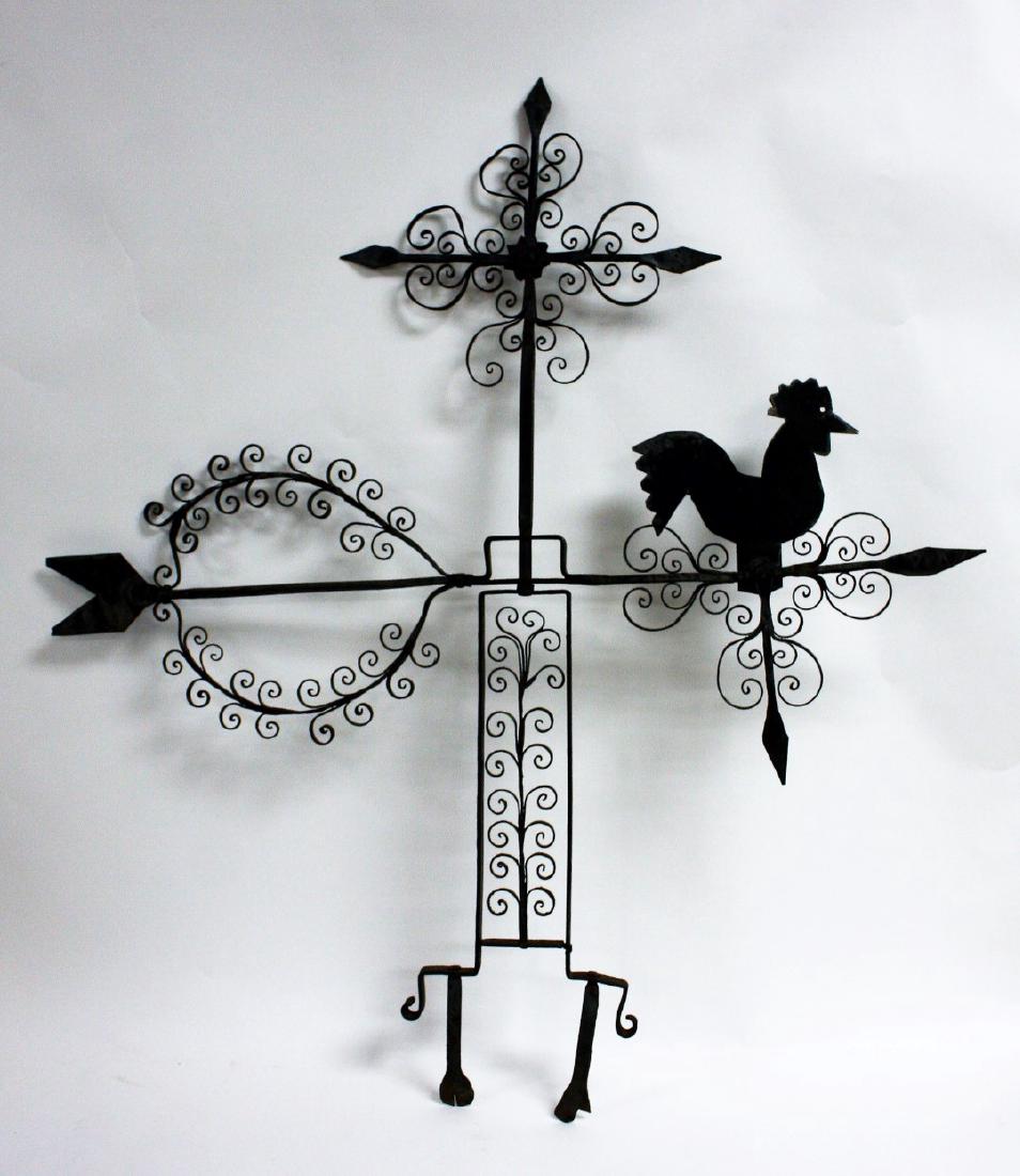 Hand Wrought Metal Rooster Weathervane (1 of 9)