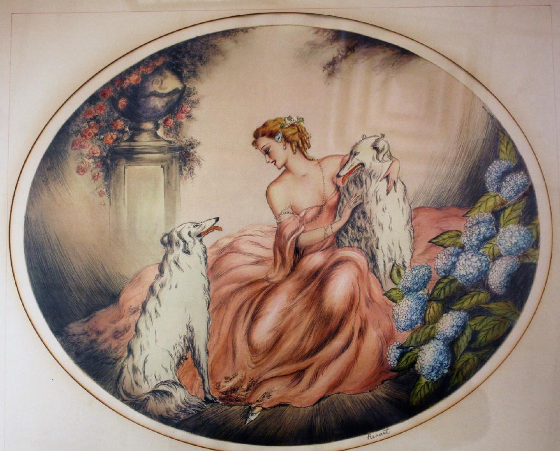 Renart; Art Deco Etching Signed (1 of 6)