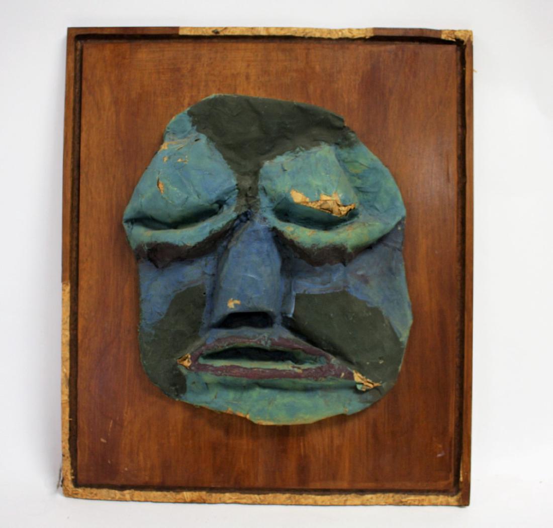 20thC. Expressionist Papier Mache and Wood Plque (1 of 6)
