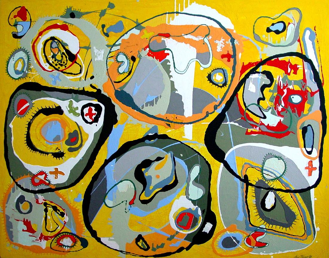 Aric Frons(Israeli/American) Modernist Mixed Media (1 of 4)