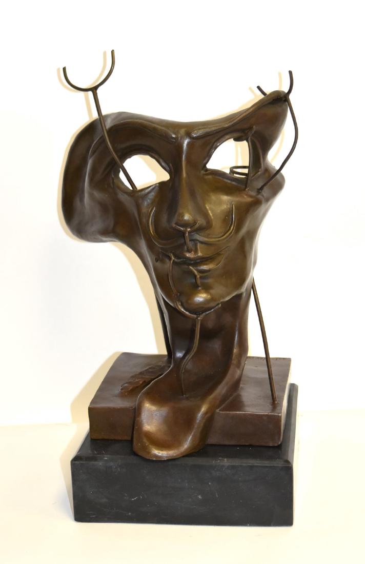 Salvador Dali(after); Bronze Bust Signed (1 of 6)