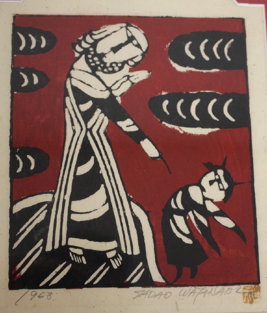 Sadao Wantanabe; 20thC. Japanese Woodcut Signed (1 of 5)