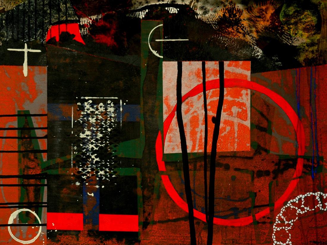 Aric Frons(Israeli/American) Modernist Mixed Media (1 of 4)