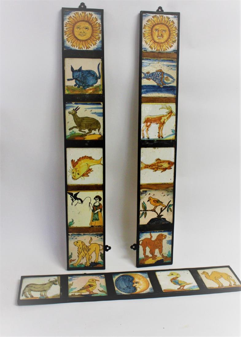 Three(3) Early Tile Fireplace Surround Plaques (1 of 8)