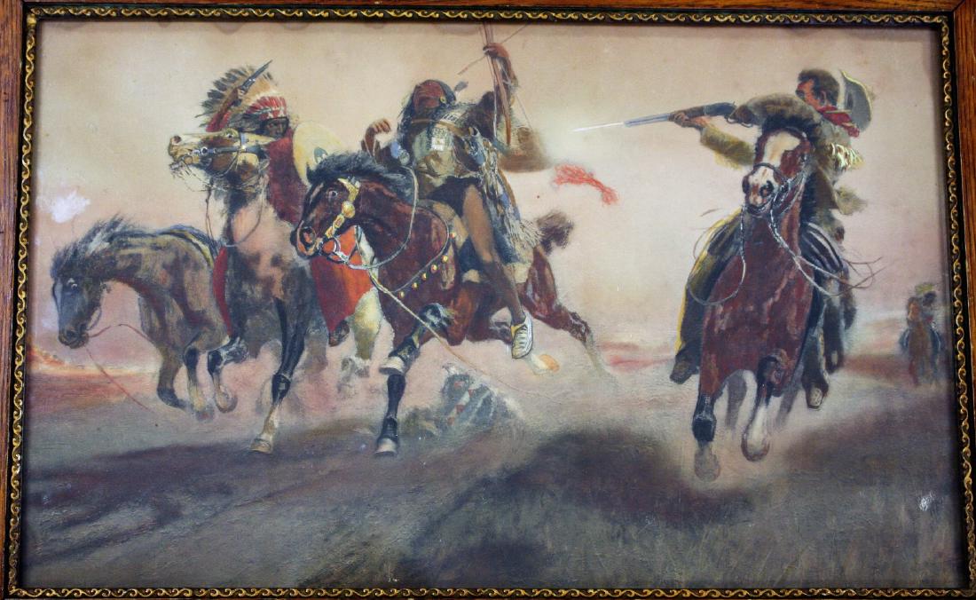 Charles Schreyvogel(after); Framed Western  Print (1 of 5)