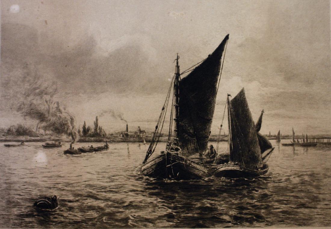 19thC. French Etching Signed (1 of 6)