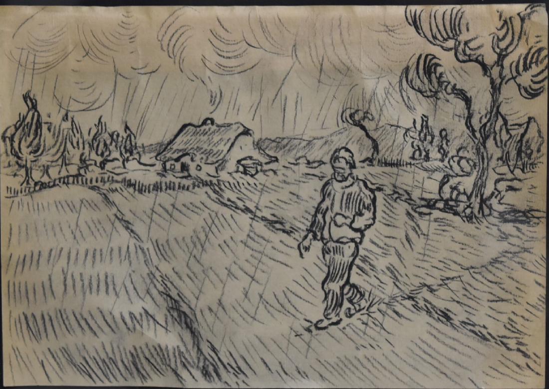 Vincent Van Gogh(attributed to); French Charcoal (1 of 5)