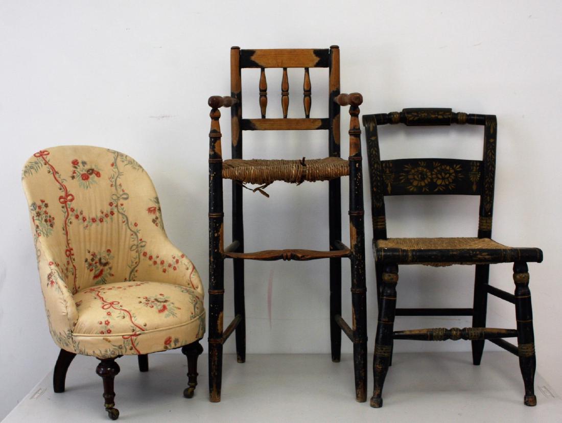 Three(3) Early American Child's Chairs (1 of 8)