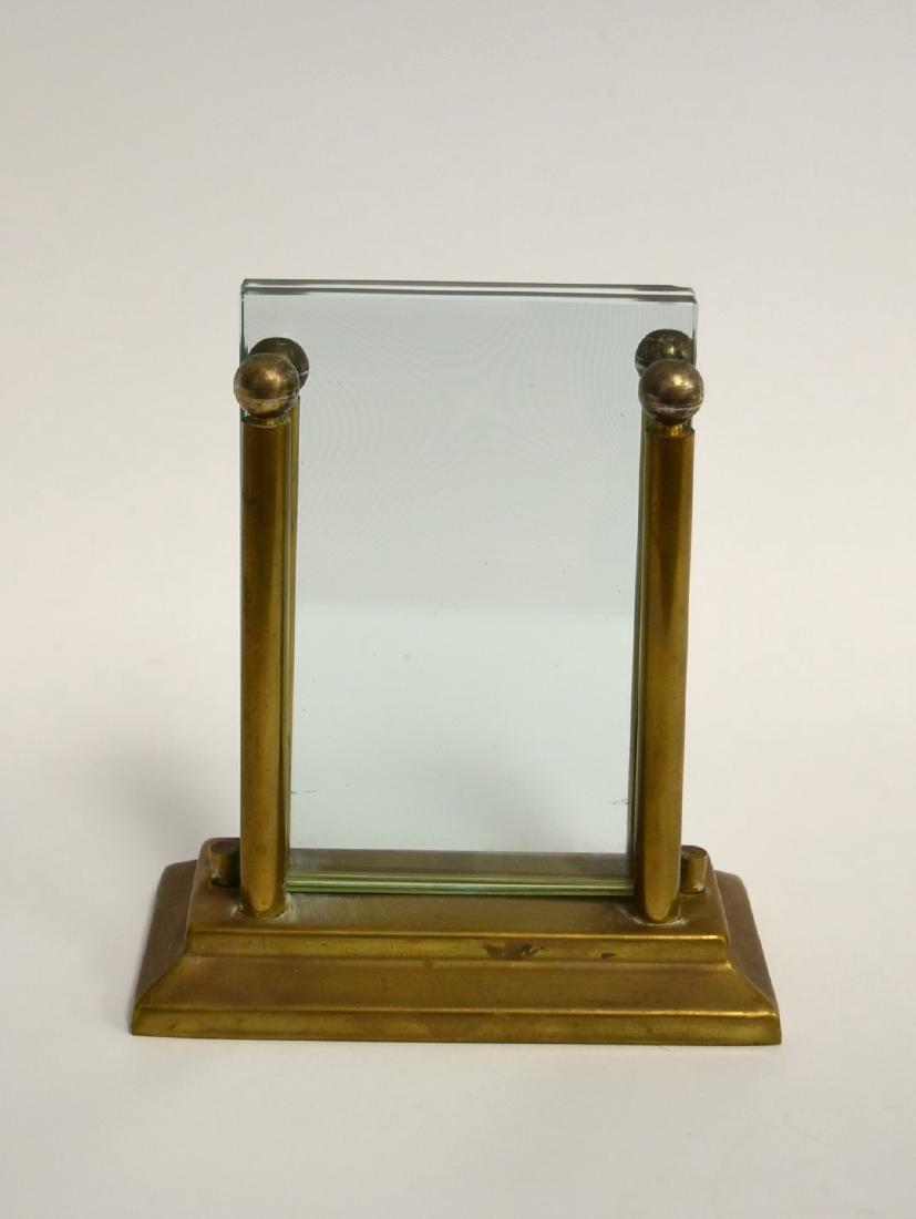 Art Deco Bras and Glass Desk Calendar Holder (1 of 4)