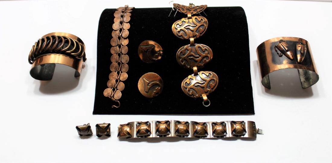 Miscellaneous Lot of Mid Century Coper Jewelry(9) (1 of 5)