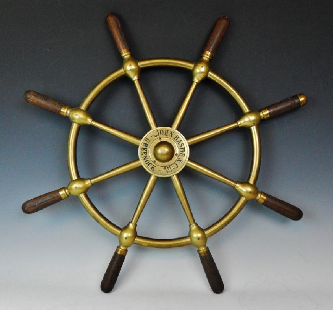 JOHN HASTIE＆CO.LTD.GREENOCK 操舵輪 オブジェ インテリア 真鍮製