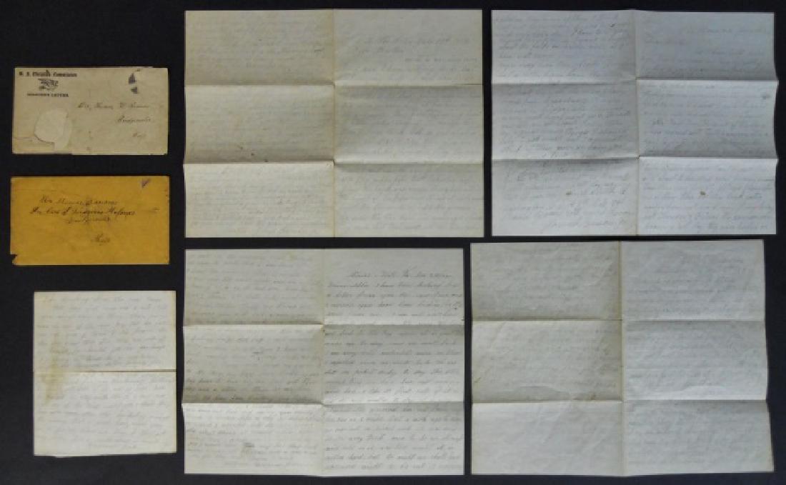 Civil War Correspondence, 1864 City Point, (7pc): Seven piece collection of Civil War correspondence, Freeman Jones, Pvt, Co E, 40th Massachusetts Regiment, Samuel Jones Pvt. Co K, 3rd Massachusetts Regiment and Jonah Benson Jr., Musician, Co. I, 58t
