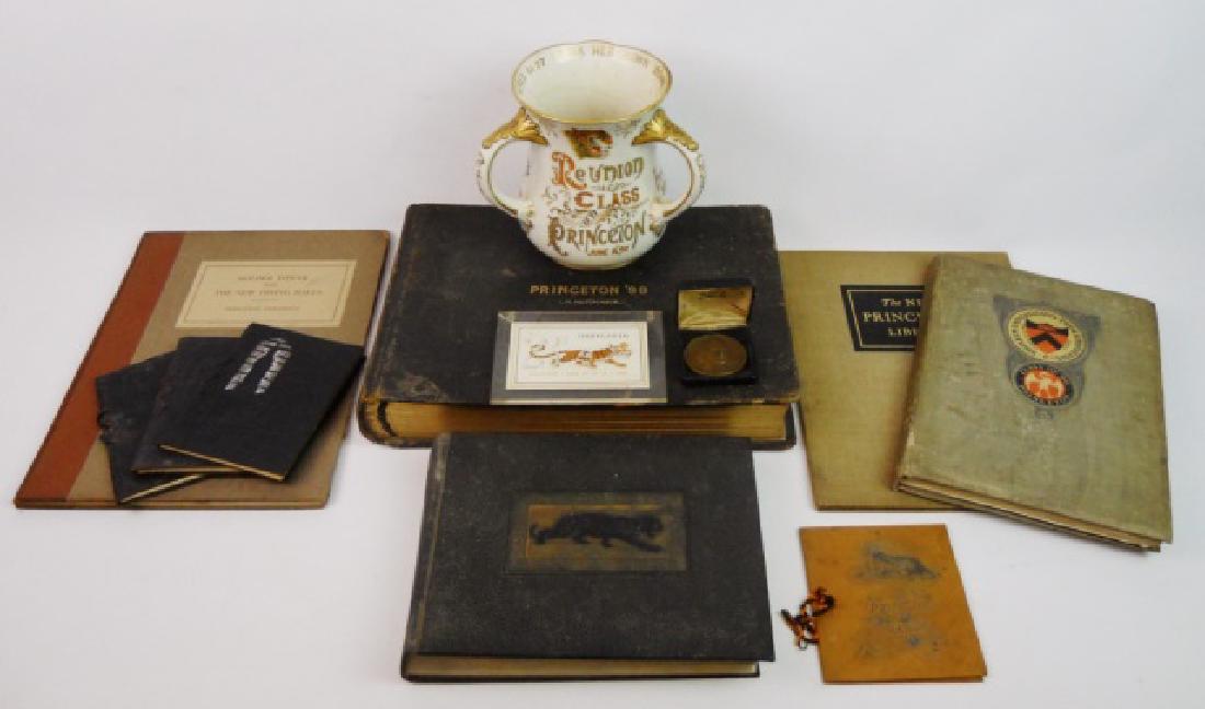 Princeton University Books, Memorabilia (11pc): Collection belonging to Isaac Harrison Hutchinson, Princeton Class of 1899, including: (1) Class Album for 1899--Folio with photographs of the entire senior class, clubs, athletic teams, and campus bu