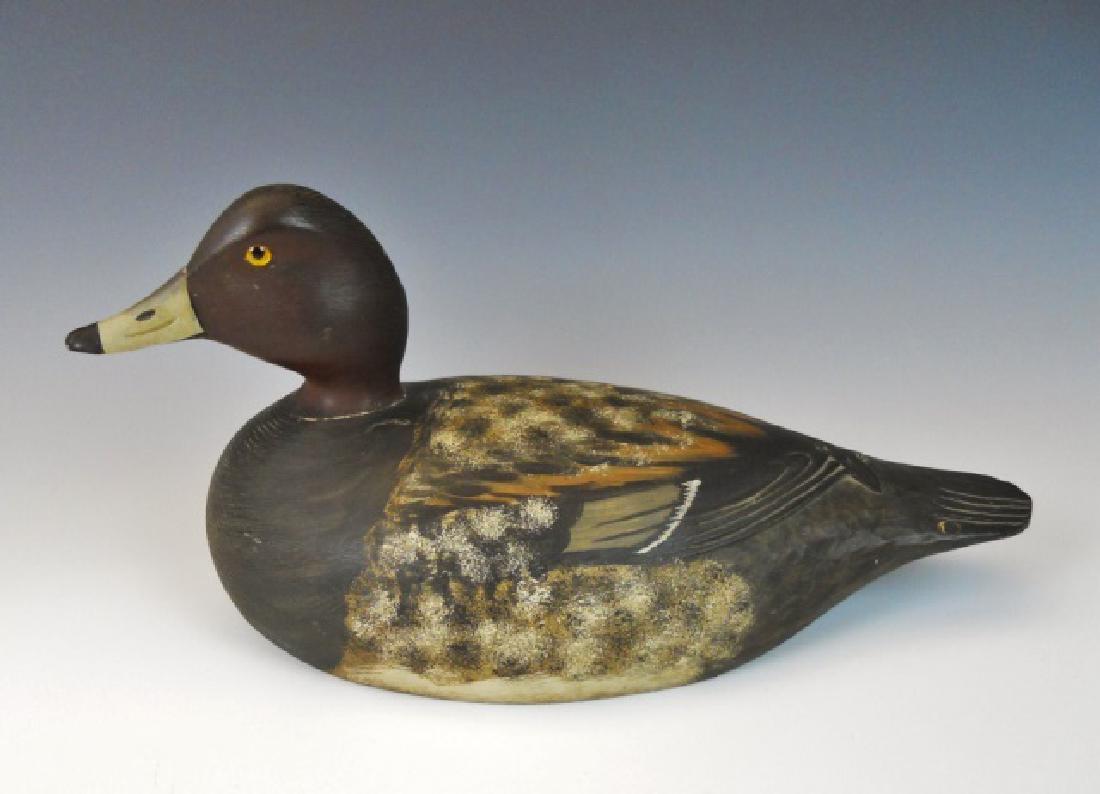 Hand Carved Redhead Duck Decoy, Elmer Crowell
