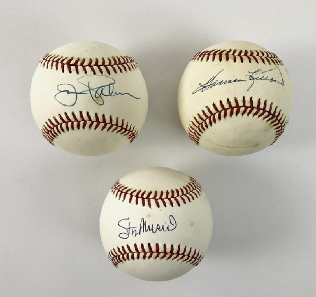 Collection, Hall of Fame Autograph Baseballs (3pc): Collection of autographed Major League Hall of Fame baseballs: (1) Stan Musial autographed baseball, (1) Jim Palmer autographed baseball, (1) Harmon Killebrew autographed baseball. All are in excellen
