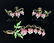 14K Gold, Pearl, Enamel Ladies Pin, Earrings (3pc)