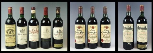 Collection, 1980's French Bordeaux Wine, (10pc): Collection of ten 1980's vintage French Bordeaux wine: (1) 1983 "GRAND VIN DE CHATEAU LATOUR", (1) 1986 "CHATEAU L' ANGELUS", (1) 1983 CHATEAU COS D' ESTOURNEL, (1) 1983 "CHATEAU MONTROSE", (1) 1986 C